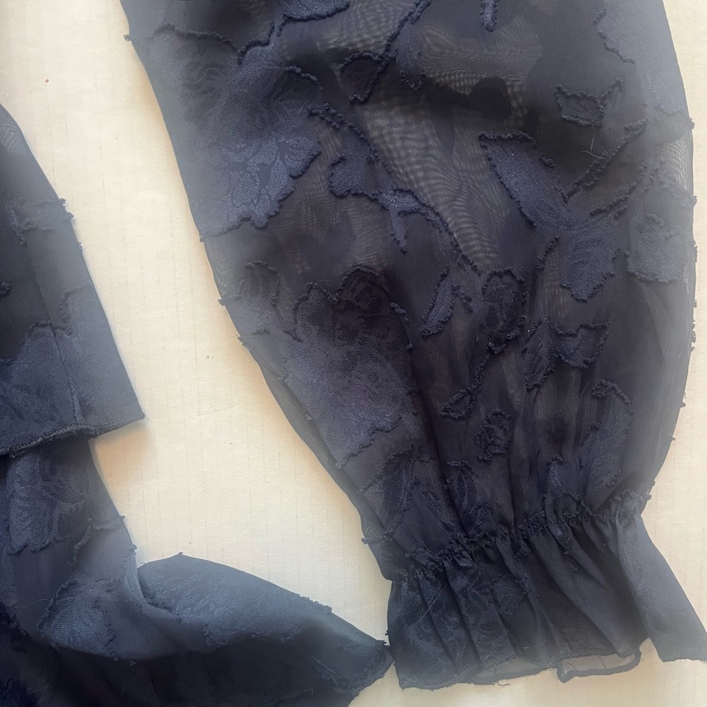 Navy Blue Tiered Dress - Picture 10 of 12